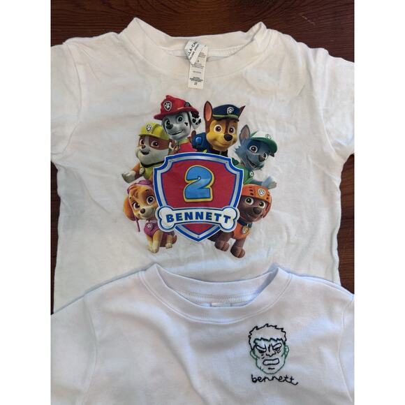 Bennett Monogrammed Shirts (2) Paw Patrol Hulk 2T - Picture 2 of 11